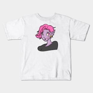 Cute Nervous Punk Elf Kids T-Shirt